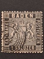 Baden Mi-Nr.9  gestempelt  30 Fr