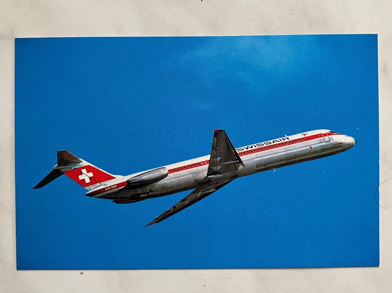 Cartoline postali: Ansichtskarte - DC-9 SWISSAIR – Usato da Dübendorf venduto da Stoe26