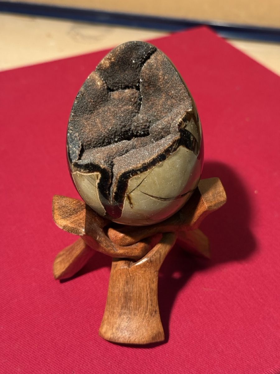 Tutte le decorazioni: Septarian Stone Egg Display - Unique Home Decor Piece – Usato da Lausanne venduto da artnouveau04