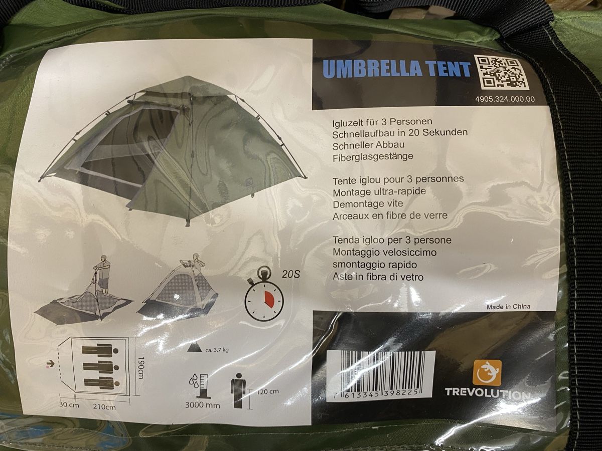 Neuwertiges 3-Personen Zelt, olivgrn, NEU! (Neu und originalverpackt) in  Abtwil SG fr CHF 50  mit Lieferung auf Ricardo kaufen