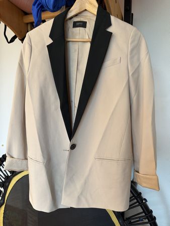 Esprit Blazer, beige mit Schwarz, Gr. 38, Top Zustand!
