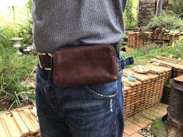Gürteltasche aus Leder, Top Zustand, wie neu!