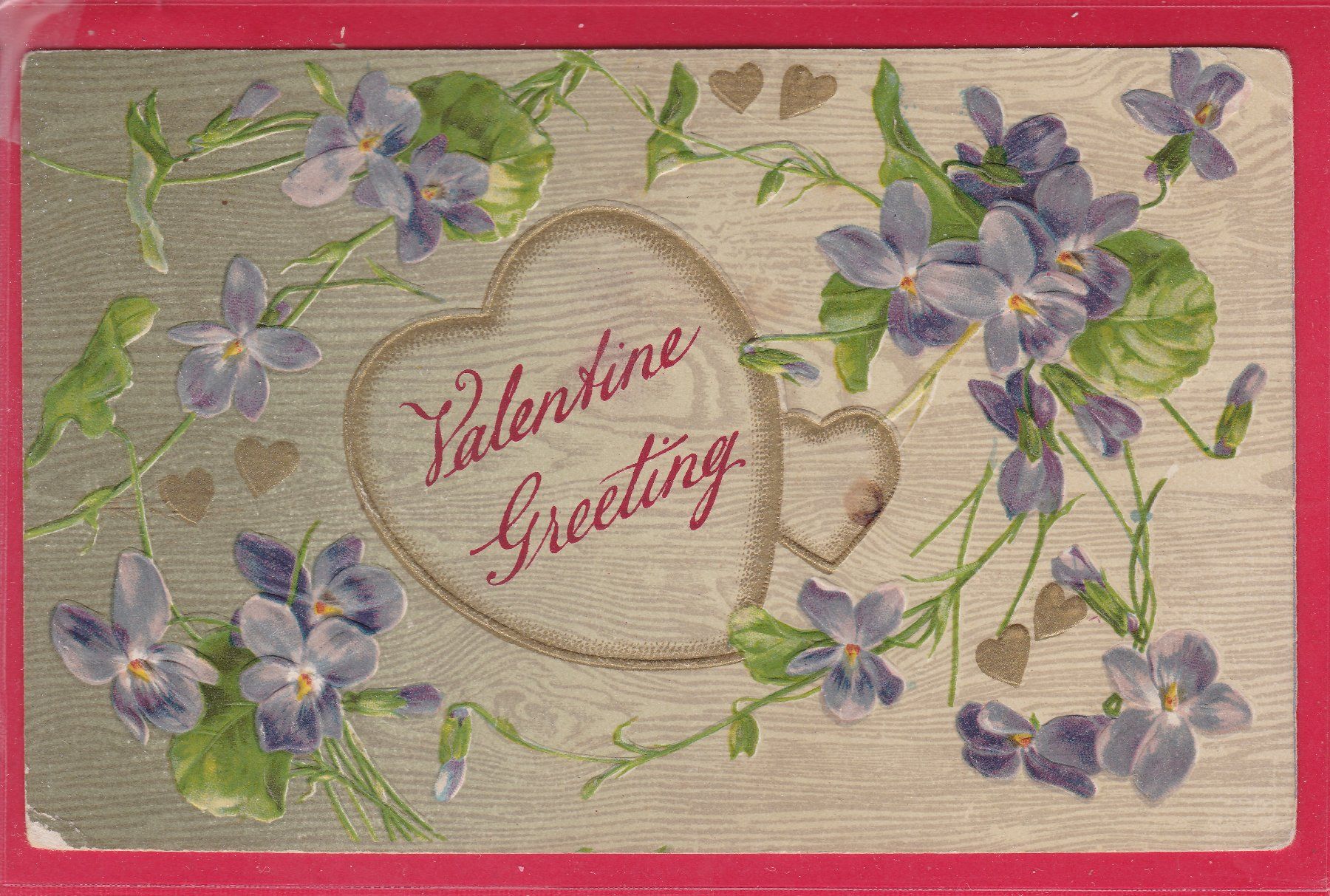 Cartoline postali: PRÄGEKARTE, VALENTINE GREETING, 8.2.1908 – Usato da Oberrieden venduto da Gebirgsstelze