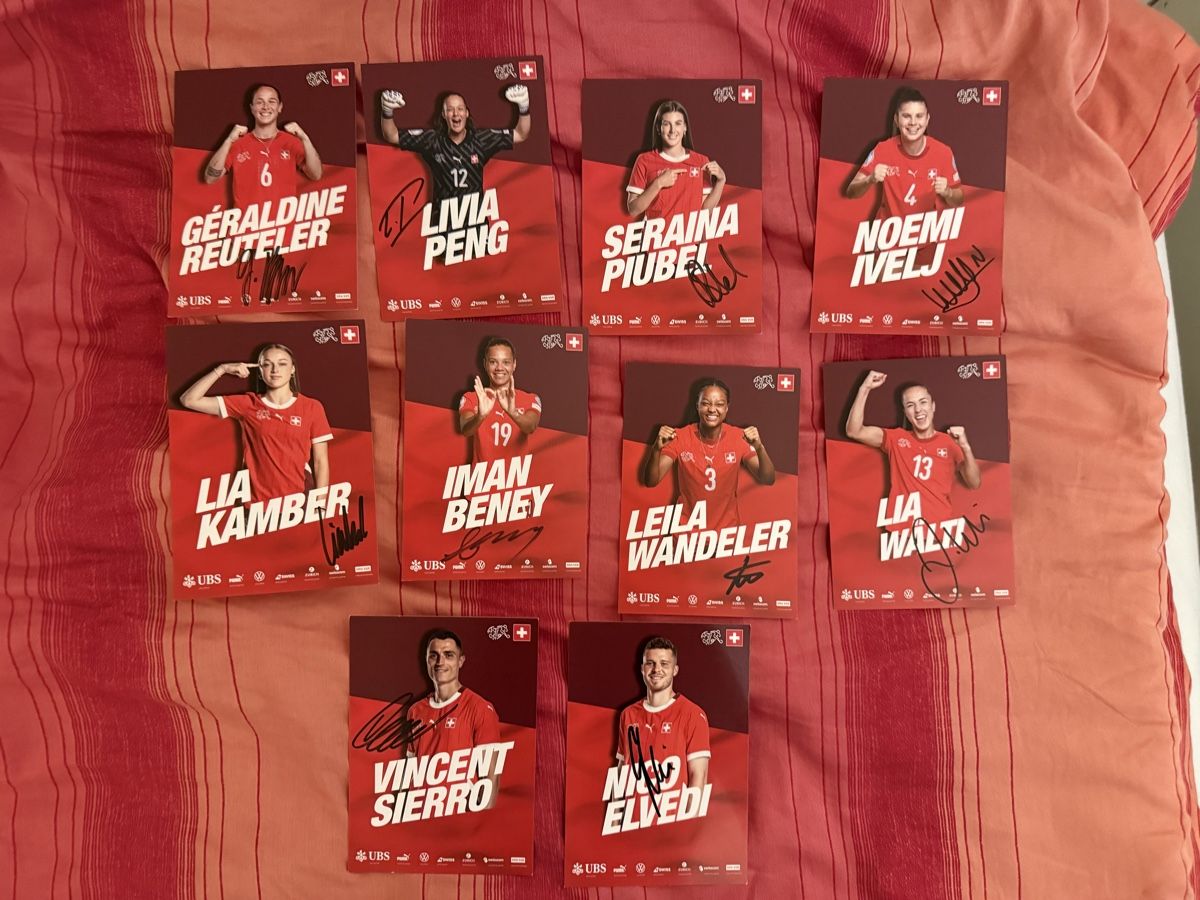 Autografi: Autogrammkarten Nationalteam Schweiz – Usato da Rüschlikon venduto da Andi_2000