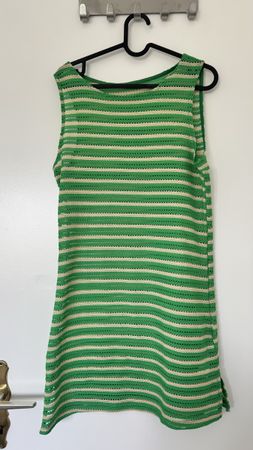 Damen Tunika gestreift Gruen Beige Groesse S neu