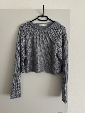 Zara Pullover metallic-look Gr. M