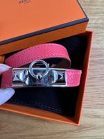 Hermès Rivale Double Tour Koralle Grösse S mit Box