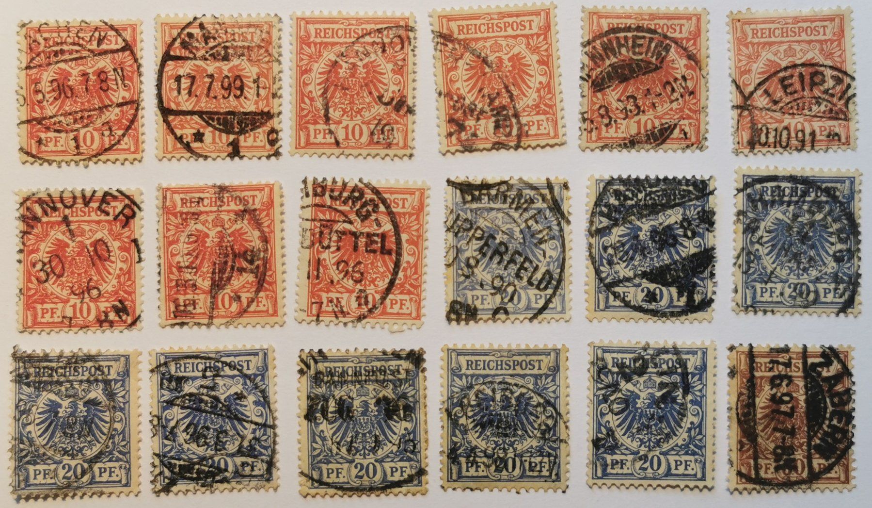 Alle Briefmarken: Dt. Reich 1889 – Gebraucht aus Aadorf von Chnorli-Furz