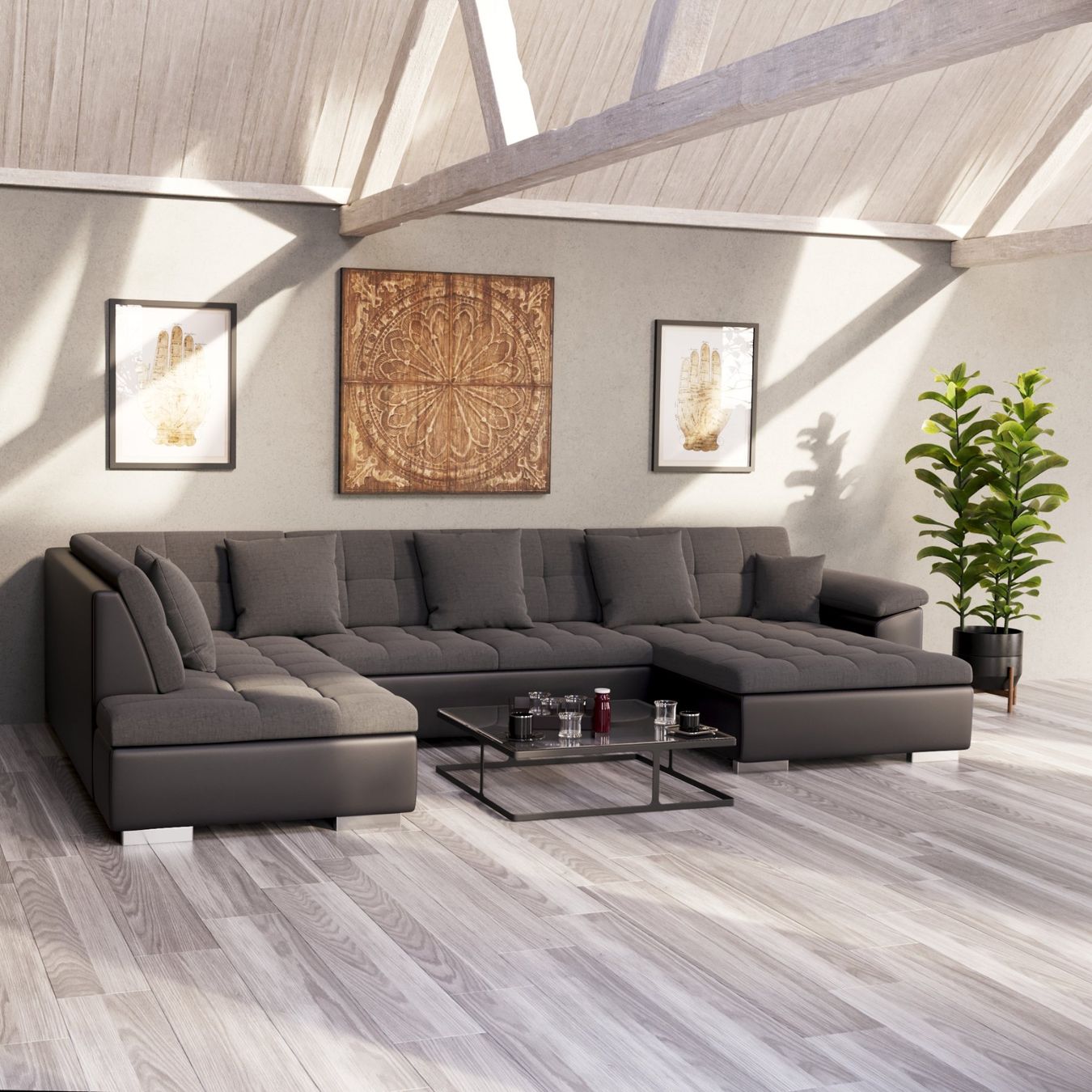 Sofas: Ecksofa ARIA rechts anthrazit/schwarz - Gratis Versand – Neuf avec emballage d'origine à Kleinwangen par Maluwa_GmbH 1