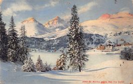 St. Moritz gegen Piz Julier, Feldpost um 1920 BATAILLON 82