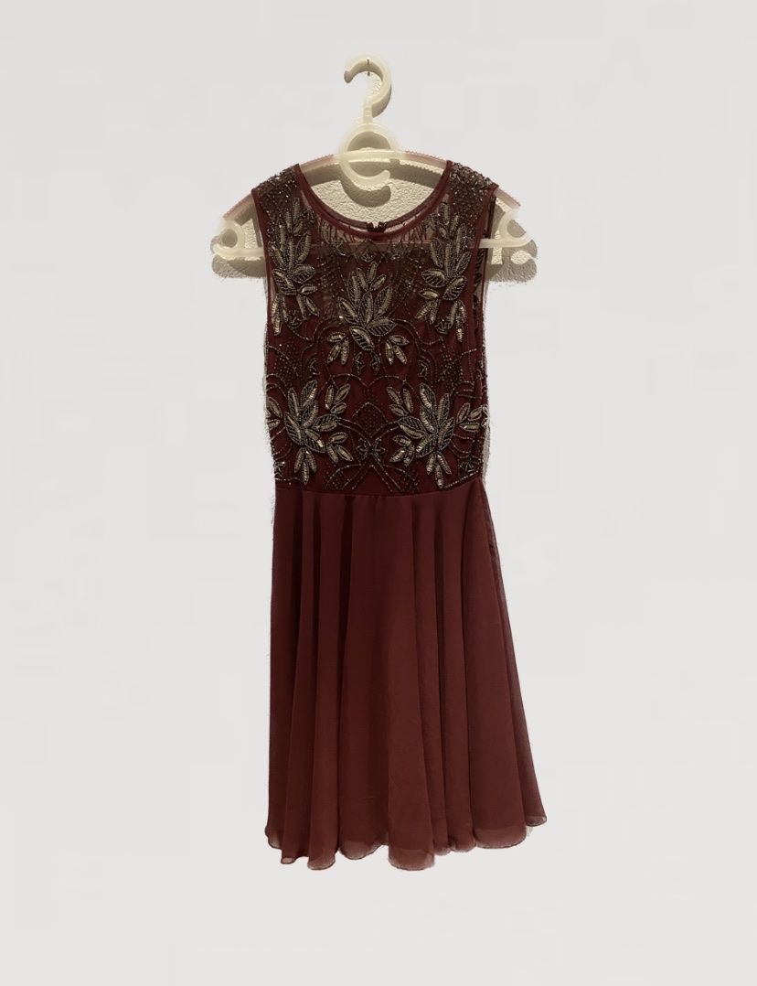 Kleider: Lace & Beads bordeaux rotes Kleid – Neu (gemäss Beschreibung) aus Zürich von Shoppingqueen98 1