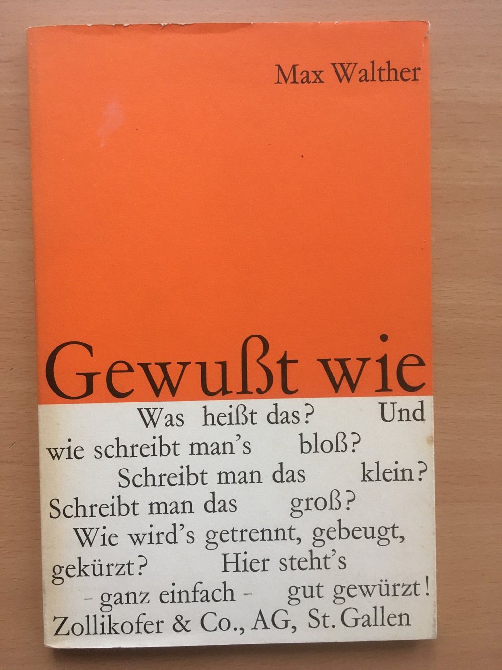 Libri: Gewusst wie - Max Walther (1960) – Usato da Grenchen venduto da Kogi7
