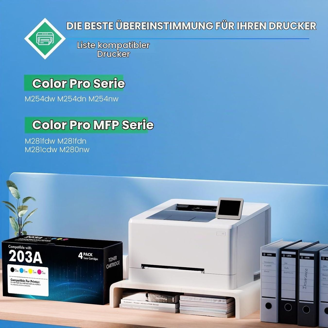Hewlett Packard Cartucce per stampanti & toner: Toner Set 4 Farben kompatibel mit 203A Multipack – Nuovo e nell'imballaggio originale da Schaffhausen venduto da smarastore 1