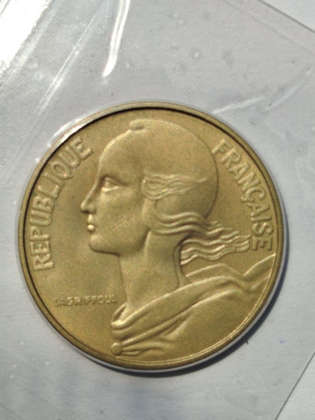 Alle Münzen: 20 CENTIMES MARIANNE 1975 – Neu und originalverpackt aus Wettingen von Colorup 1