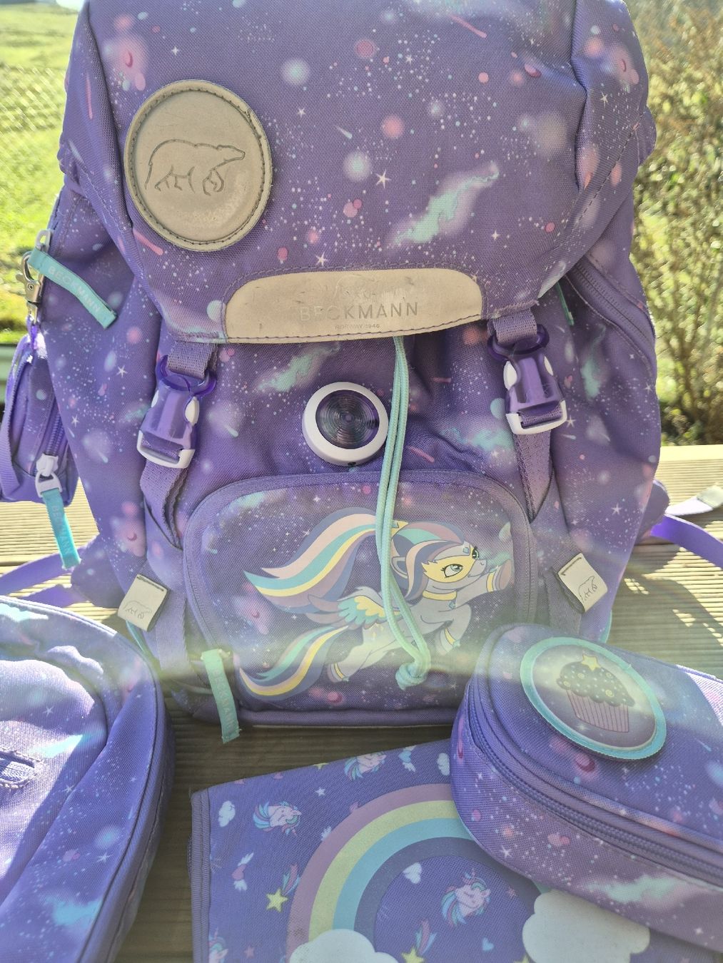 Borse & Zaini: Beckmann Schulranzen mit Etui und Turnrucksack – Usato da Herisau venduto da dixen01 3