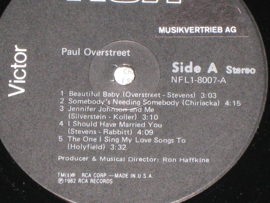 Dischi in vinile: LP - PAUL OVERSTREET – Usato da Steckborn venduto da Quo7 1