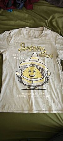 Sombrero Tacos Herren Shirt Size M 100% Cotton