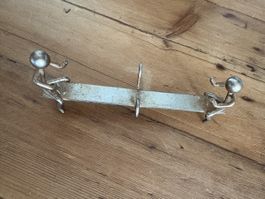 Unique Vintage Metal Coat Rack with Gymnasts Accents!
