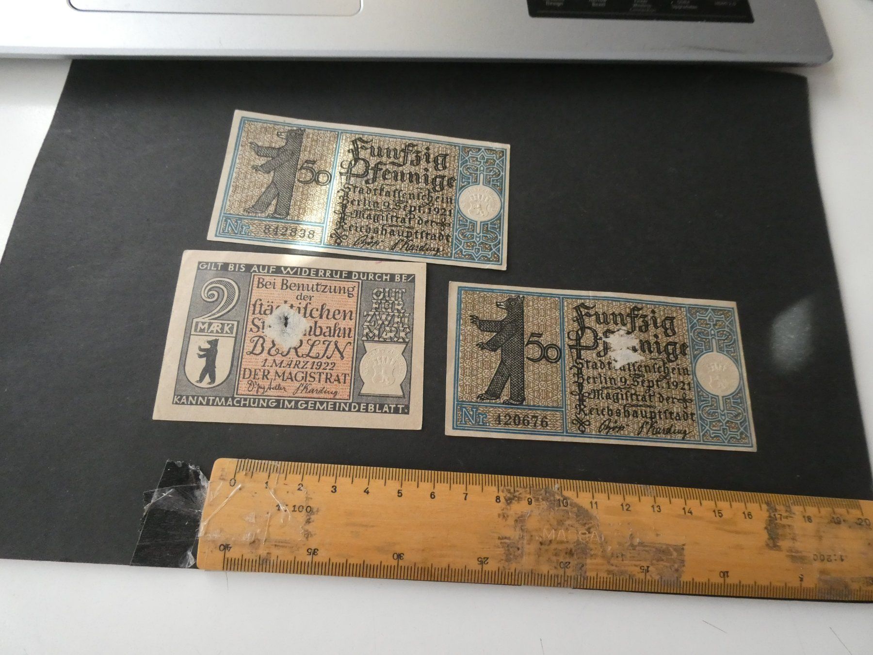 Banknoten: Dt. Reich,  Berlin  - Notgeldscheine – Gebraucht aus Hinterforst von Rohusri