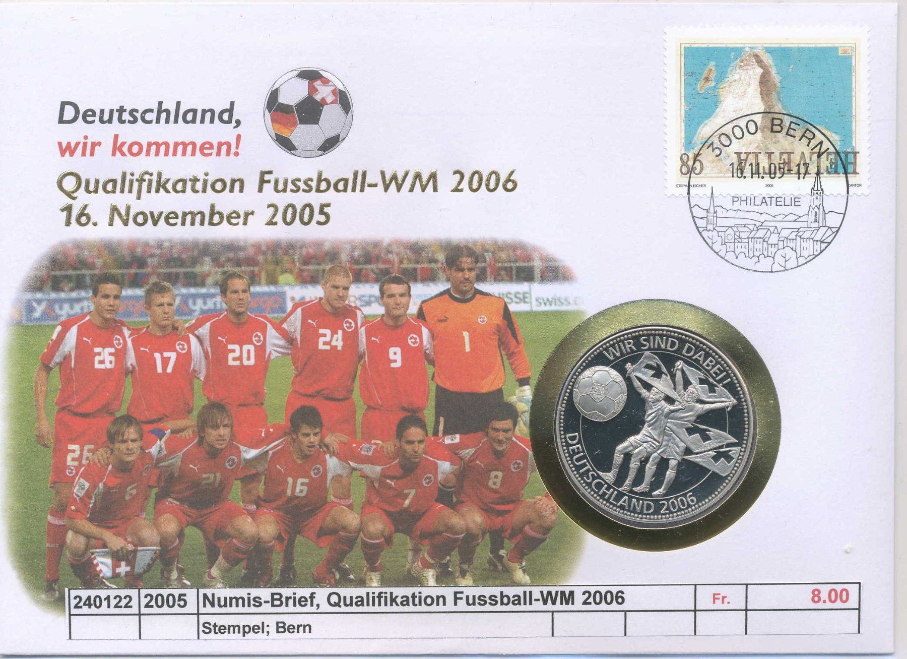 Tous les timbres: 2005 Numis - Brief, "Deutschland wir kommen" – Neuf (Voir description) à Winterthur par Zupogeru