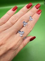 Blumenschmuck-Set aus 925er Sterlingsilber