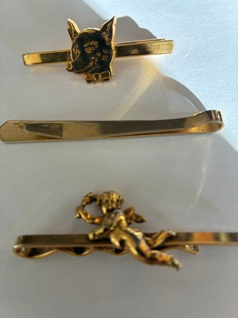 Spille & Fermagli: 3 epingles à cravatte - métal doré – Usato da Evilard venduto da nenette01
