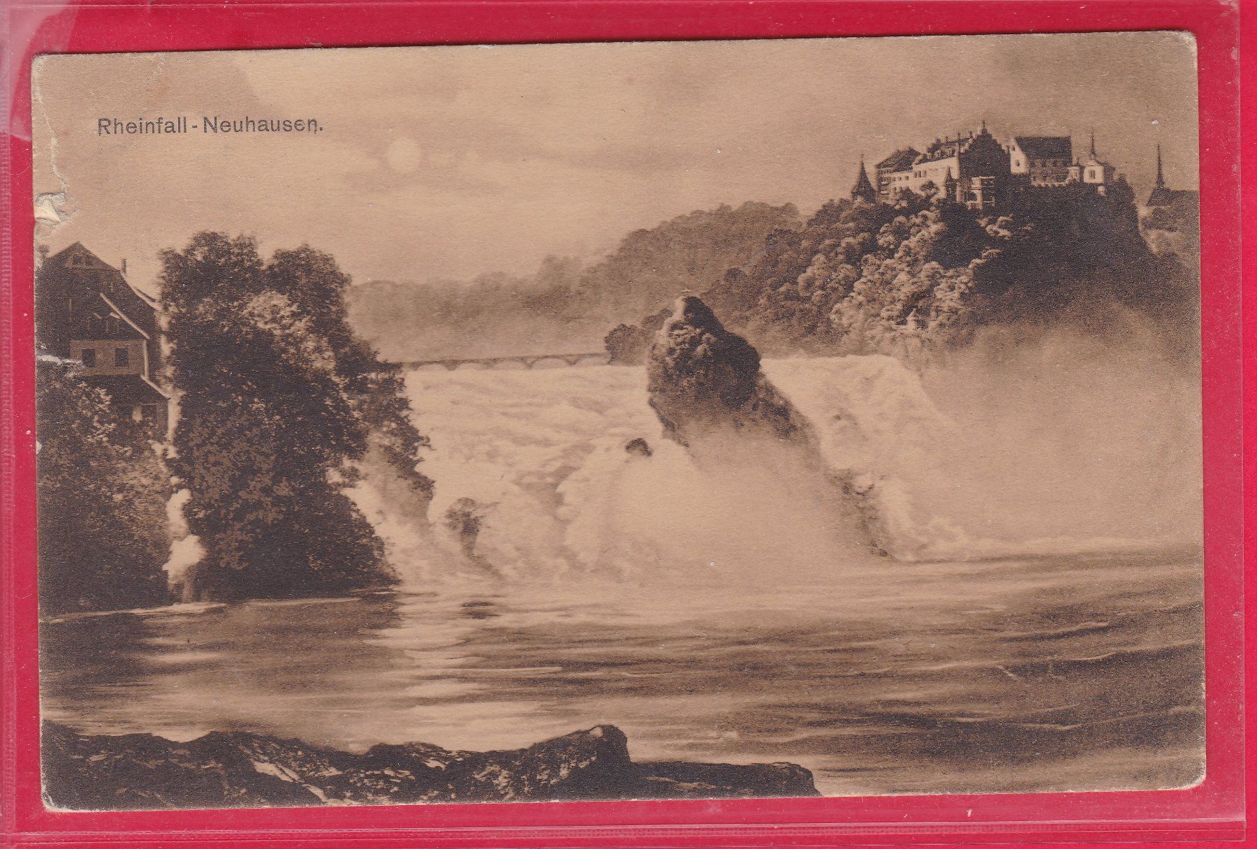 Cartoline postali: RHEINFALL, NEUHAUSEN, 19.5.1907 – Usato da Oberrieden venduto da Gebirgsstelze