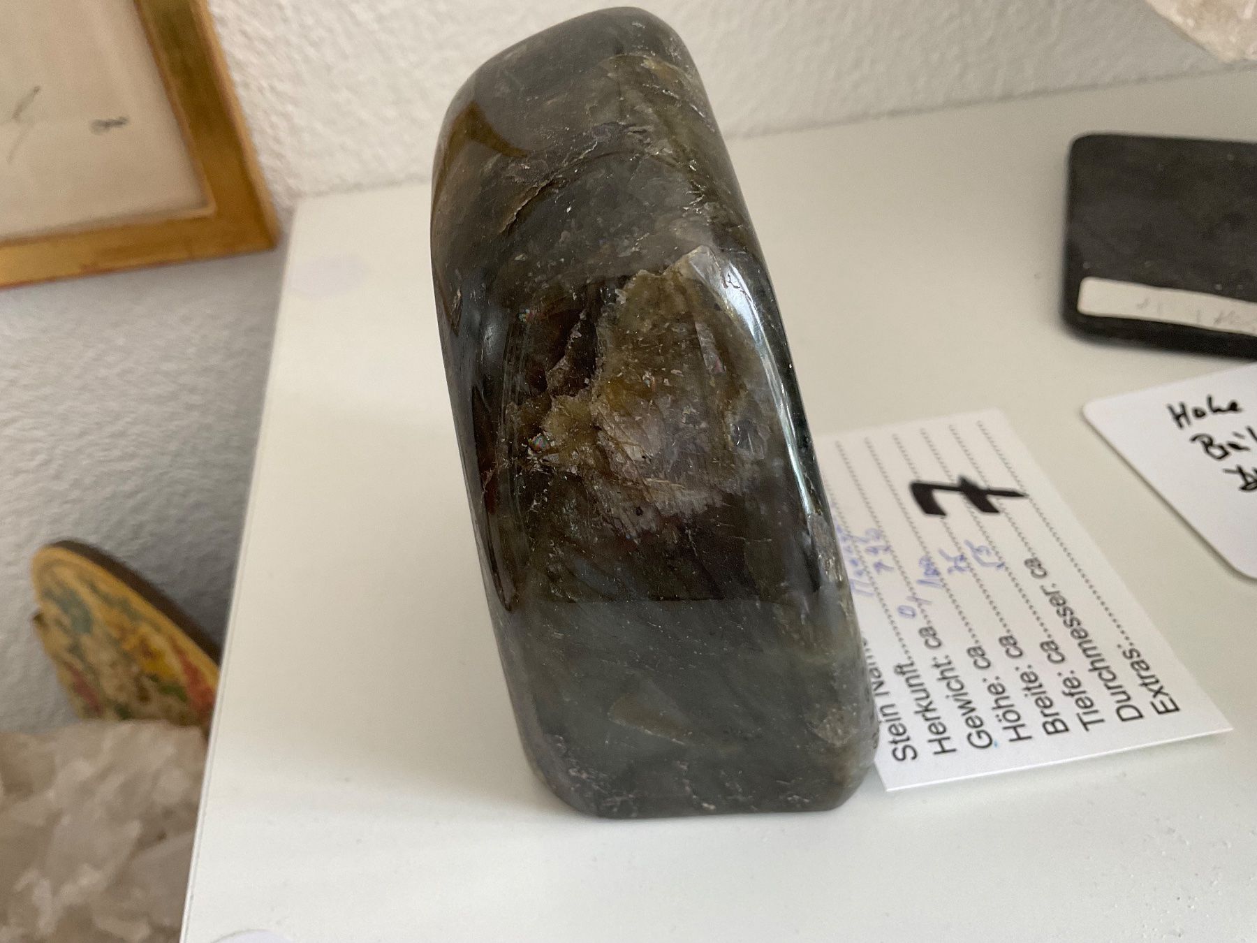 Minerali & Pietre curative: Wunderschoener Labradorit Handschmeichler Edelstein Deko! – Nuovo (secondo la descrizione) da Gibswil venduto da MineralienJRS 1