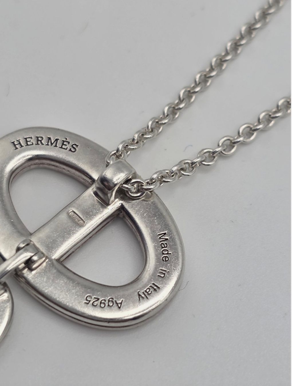 Hermès Catenine: HERMES authentique collier chaine pendentif double ancre – Usato da Yens venduto da Mariedjo 4