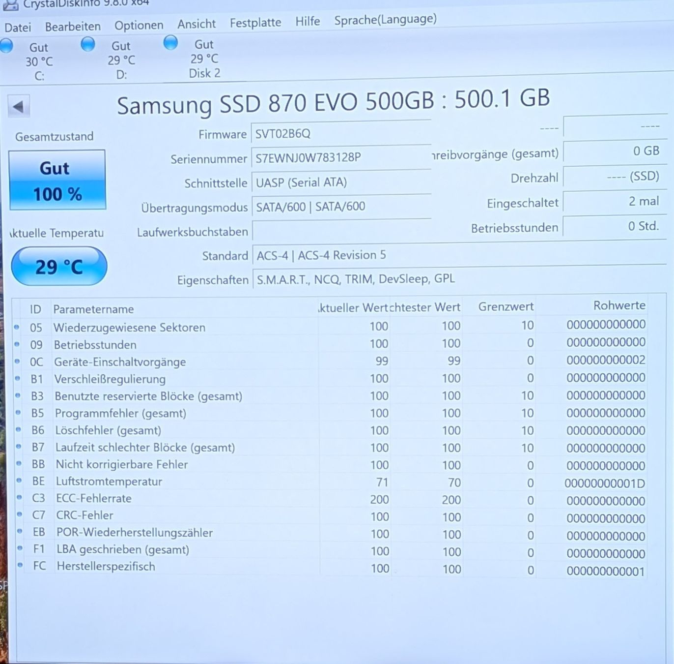 Samsung Disques durs: 2.5" SSD Samsung Evo 870 512GB – Neuf avec emballage d'origine à Aadorf par Thepacman 3