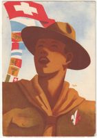 AK 3. Pfadfinder-Bundeslager 1938, mit APB-Stempel