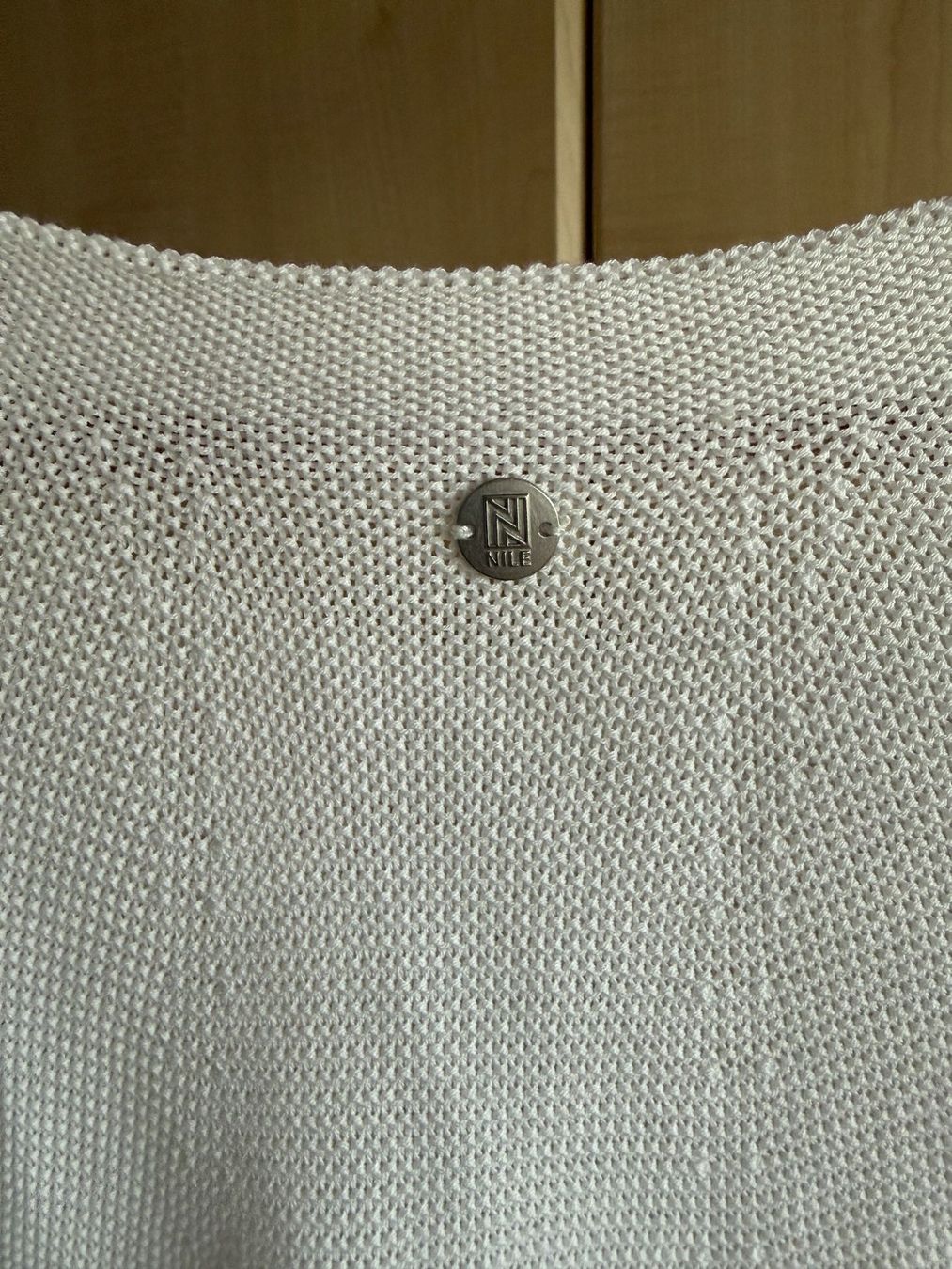 Nile Maglioni & Felpe: Feinstrick-Pullover von Nile, Weiss, Baumwolle und Modal S – Usato da Schaffhausen venduto da Minzli380 1