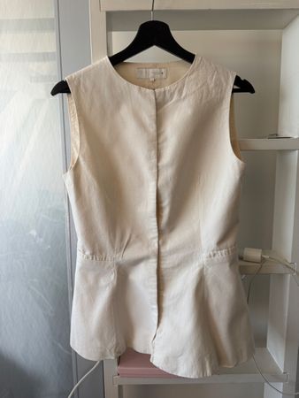 Zara Sleeveless Vest Cream Size S 