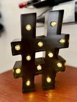 Lampe LED hashtag | LED hashtag light | LED-Hashtag-Leuchte