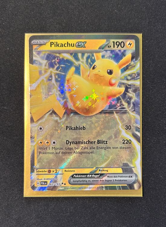 Card Collection – Pikachu Ex 063/193 Double Rare (RR) – Pokémon Écarlate Et Violet, Évolutions à Paldea – Carte Neuve Sous Sleeve