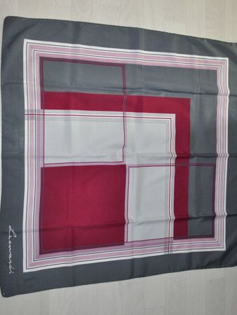 Rot / Graues Foulard Schal Halstuch Geschenk