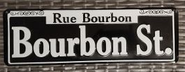 "Rue Bourbon St." Metallschild-Dekoration zu verkaufen
