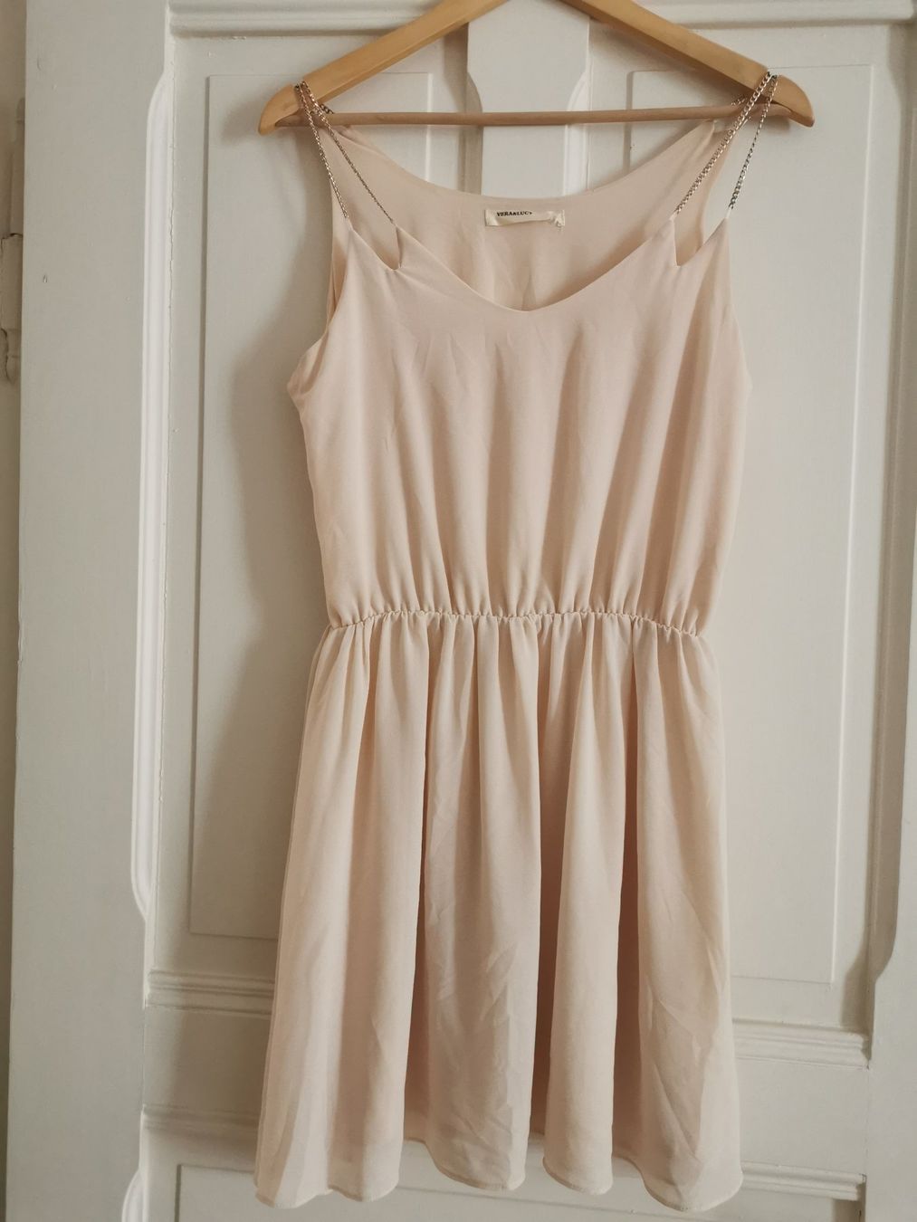 Vestiti: elegantes kurzes hellrosa Kleid Gr. S / M – Usato da Zürich venduto da Hibiskus3