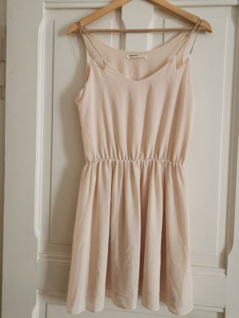 elegantes kurzes hellrosa Kleid Gr. S / M