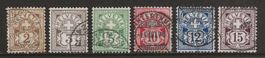 1906 : Serie Ziffermuster Nr. 80 - 85 : KP 220.--
