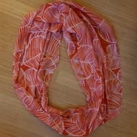 Schöner Loop Schal, Orange/Weiss