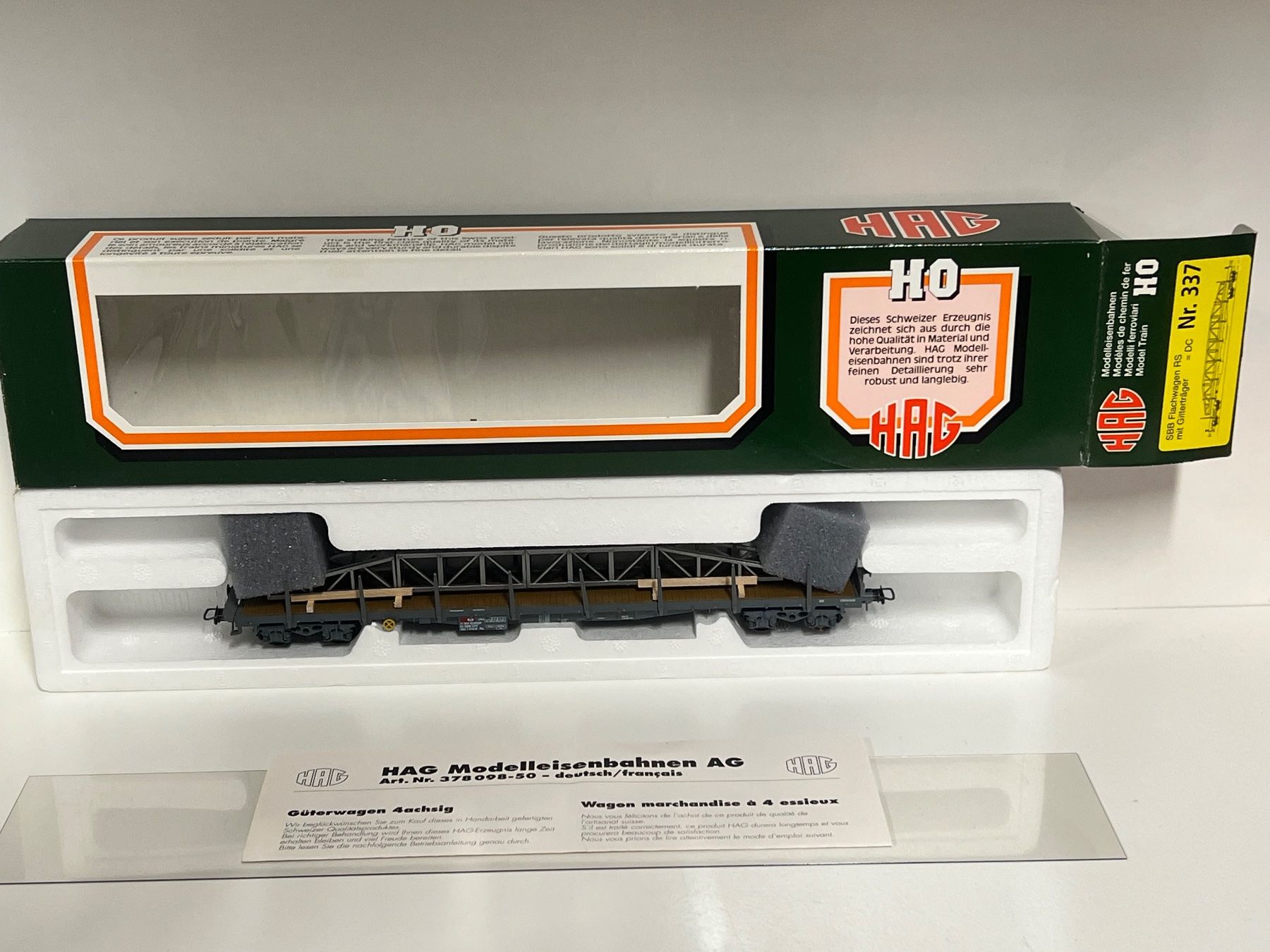 Hag Modellini di ferrovie: HAG Nr.352 DC H0 SBB Rs Rundstahl – Nuovo e nell'imballaggio originale da Geroldswil venduto da TopTrain54 2