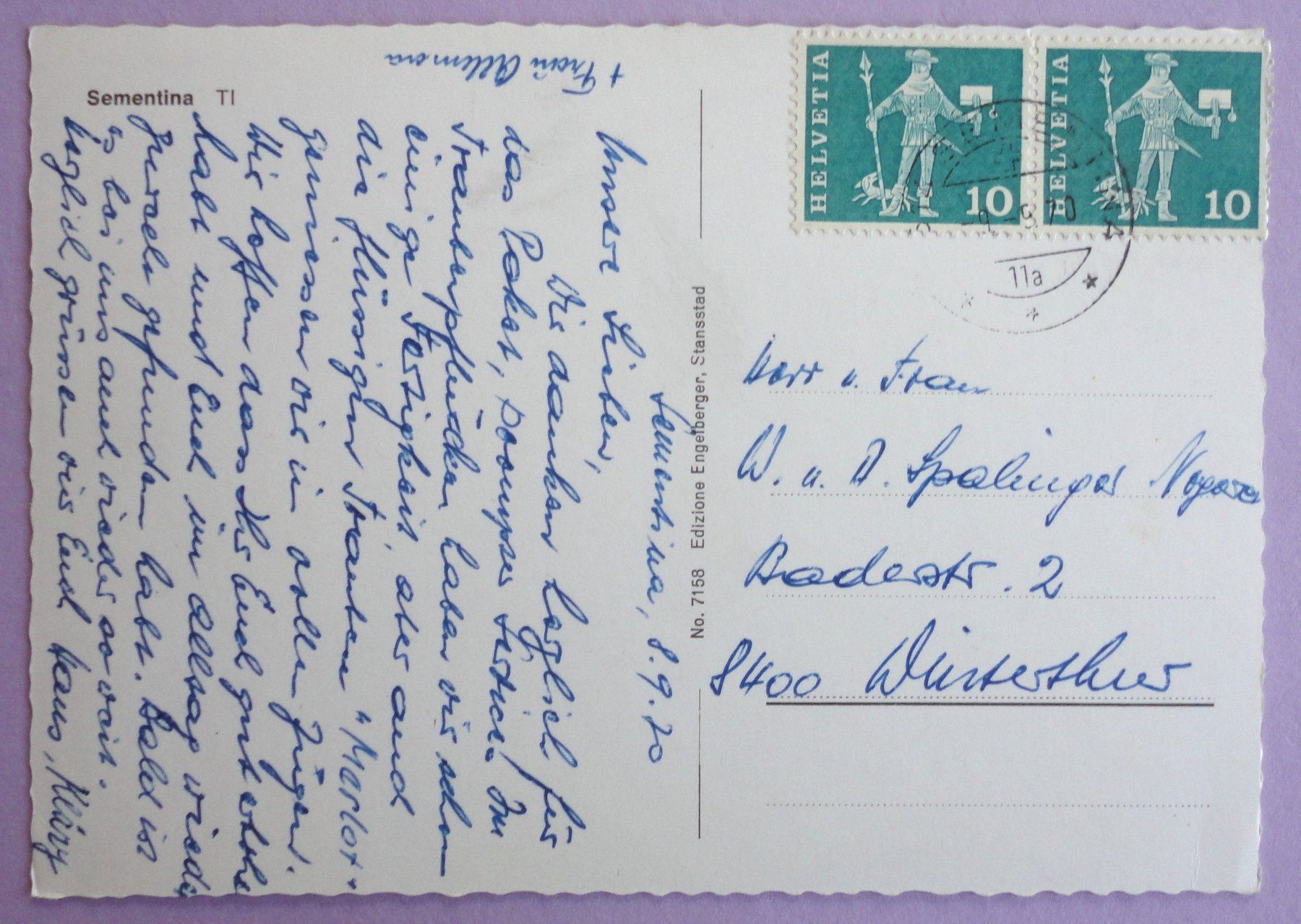 Cartes postales: Sementina TI – D'occasion à Fétigny par Billy2miny 1