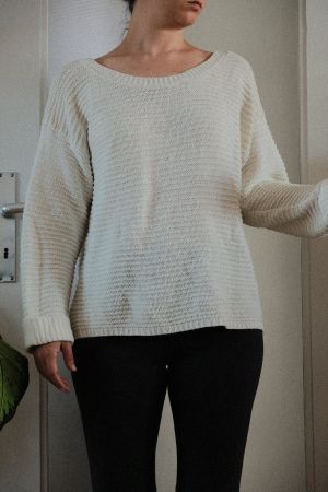 Damen Pullover Creme Grösse S/M (UK 8)