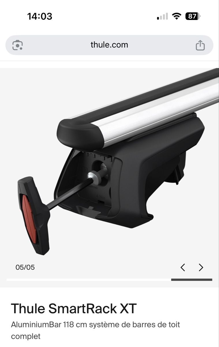 Thule Portapacchi: Barre de toit neuve Thule SmartRack XT 118 – Nuovo (secondo la descrizione) da Cuarny venduto da Titeval 2