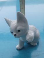 Süsse Porzellan Katze Figur, weiss, Vintage Deko Figur Antik