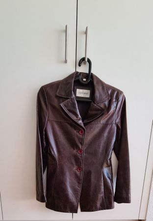 Lederjacke Leonardo bordeaux used look Gr. 34