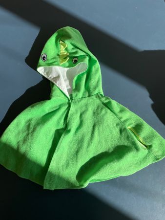 Drachen Kostüm grün mit Kapuze 2-3 Jahre