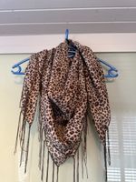Leopardenmuster Schal mit Fransen, Top Zustand