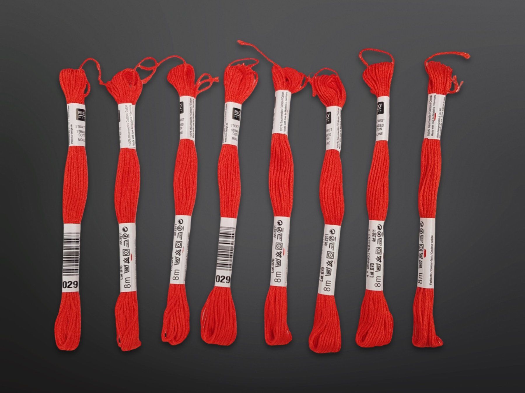 Cordicelle & Fili: RICO DESIGN rotes Stickgarn – Nuovo (secondo la descrizione) da Suhr venduto da Restwert_Suhr 1